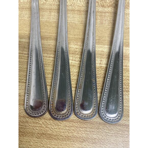 Vintage Delco PRIMA 3309 STAINLESS Steel Ice Tea Spoons Set (4) 7.25” Long - Picture 4 of 5